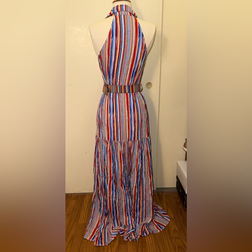 L’atiste by Amy Striped sleeveless Multicolor Maxi Dress sm - Picture 2 of 5